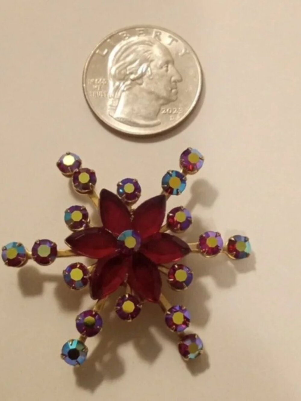 Vintage Rhinestone Brooch - Picture 4 of 4